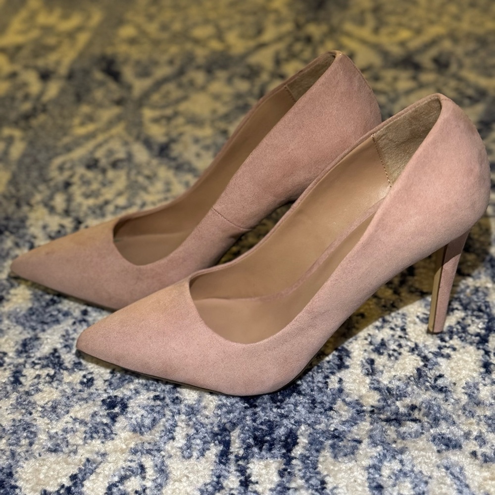 Call It Spring- Pink Suede- Vegan Heels